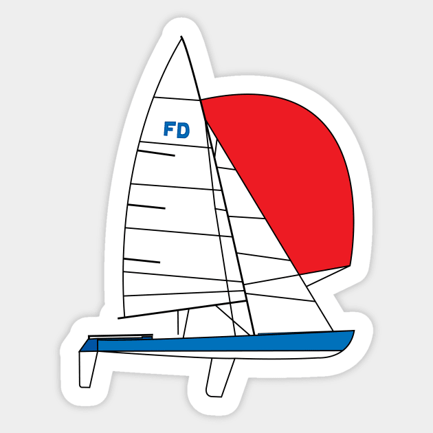 Flying Dutchman Sailboat Sticker by CHBB